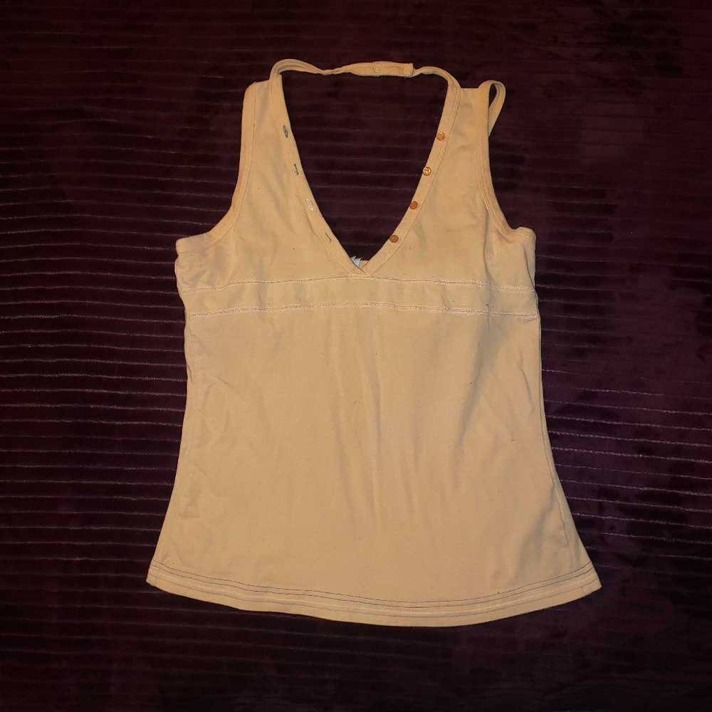 Vintage powder room tank with built in bra